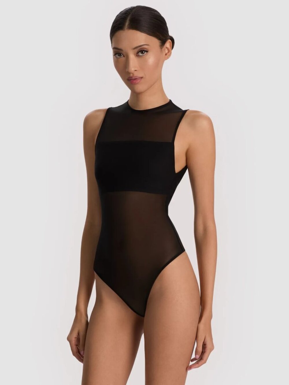 BANDEAU SLEEVELESS BODYSUIT - BLACK - NWT